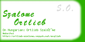 szalome ortlieb business card